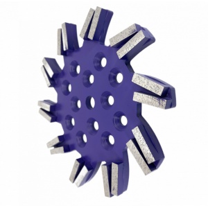Disc stea cu segmenti diamantati pt. slefuire pardoseli - segment dur - Albastru - 250 mm - prindere 19mm - DXDY.8501.250.11.23 - Img 3
