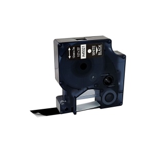 Etichete 12mm x 7m alb negru compatibile Dymo S0720610 45021, pentru gama Dymo Labelamanger si Aimo D1600 - Img 1