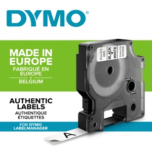 Etichete standard 12mm x 7m negru alb DYMO LabelManager D1 S0720530 45013 - Img 2