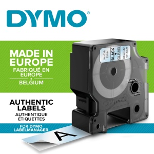 Etichete standard 24mm x 7m negru transparent DYMO LabelManager D1 S0720920 53710 - Img 2