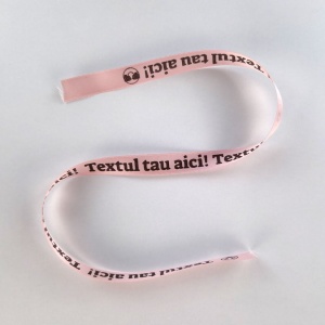 Etichete textile AIMO 12mm x 2m, satin, negru roz, transfer termic, doar pentru AIMO P12PRO, Q5-RE31 - Img 2