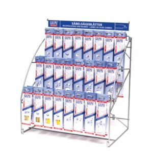 Expozitor Wilpu panze pentru fierastrau vertical, prindere T, pentru lemn si plastic