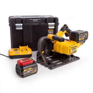 Fierastrau circular Dewalt DCS520T2 cu acumulatori 54 V Li-Ion XR 6.0 Ah, cu ghidaj, diametru panza 165 mm, in valiza TSTAK - Img 3