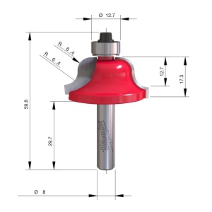 Freza de profilat Roman Ogee Milwaukee S8, 38.1/mm - Img 2