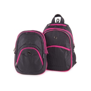 Ghiozdan Pulse 2 in 1 Teens Pink black dot - Img 4