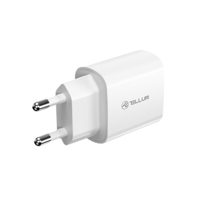 Încărcător priză ultra rapid Tellur 20W PD, USB-C, alb - Img 3