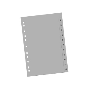 Index plastic 1-12