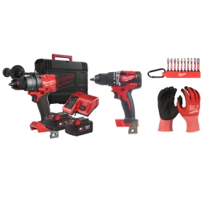 Kit Masina de gaurit, M18 FDD3-402C, 18 V+ Masina de gaurit 18V, 2 baterii, incarcator, geanta, accesorii