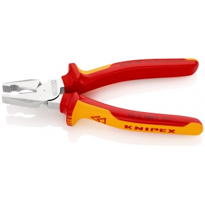 KNIPEX 02 06 180 Patenti Combi cu parghie mare izolate, cu manere multicomponent, testate VDE cromat 180 mm - Img 2