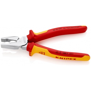 KNIPEX 02 06 200 Patenti Combi cu parghie mare izolate, cu manere multicomponent, testate VDE cromat 200 mm - Img 2