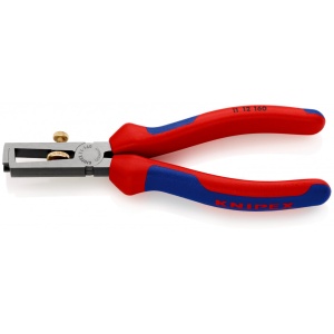 KNIPEX 11 12 160 Clește dezizolator universal cu manşoane multicomponent vopsit negru 160 mm
