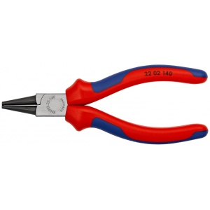 KNIPEX 22 02 140 Clește rotund cu manşoane multicomponent vopsit negru 140 mm - Img 3