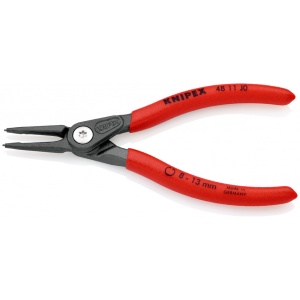 KNIPEX 48 11 J0 clește de precizie pentru inele de siguranță pentru inele interioare cu alezaje acoperit cu material plastic aderent bonderizat în culoarea gri 140 mm - Img 2