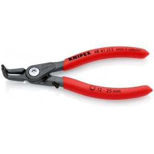 KNIPEX 48 41 J11 clește de precizie pentru inele de siguranță pentru inele interioare cu alezaje acoperit cu material plastic aderent bonderizat în culoarea gri 130 mm