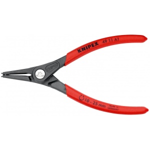 KNIPEX 49 11 A1 clește de precizie pentru inele de siguranță pentru inele exterioare pe axuri acoperit cu material plastic aderent bonderizat în culoarea gri 140 mm - Img 3