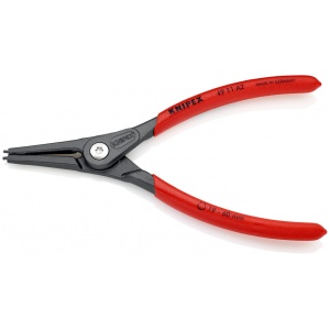 KNIPEX 49 11 A2 clește de precizie pentru inele de siguranță pentru inele exterioare pe axuri acoperit cu material plastic aderent bonderizat în culoarea gri 180 mm - Img 2