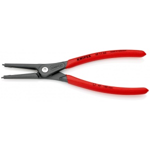 KNIPEX 49 11 A3 clește de precizie pentru inele de siguranță pentru inele exterioare pe axuri acoperit cu material plastic aderent bonderizat în culoarea gri 225 mm