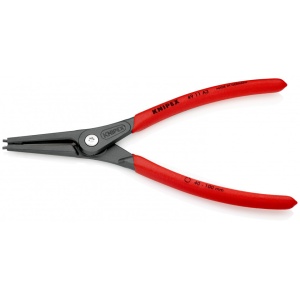 KNIPEX 49 11 A3 clește de precizie pentru inele de siguranță pentru inele exterioare pe axuri acoperit cu material plastic aderent bonderizat în culoarea gri 225 mm - Img 2