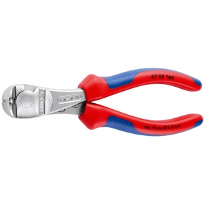 KNIPEX 67 05 160 Tăietor frontal de forță cu manşoane multicomponent cromat 160 mm - Img 3