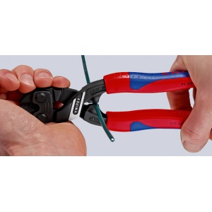 KNIPEX 71 02 200 CoBolt® Tăietor compact pentru bolțuri cu manşoane suple, multicomponent vopsit negru 200 mm - Img 4