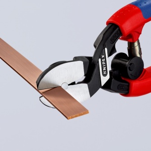 KNIPEX 72 62 200 Dispozitiv de tăiere de înaltă precizie, de forță pentru metale moi și cauciuc cu manşoane suple, multicomponent vopsit negru 200 mm - Img 6