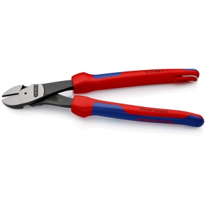 KNIPEX 74 22 250 T Șfic de forță cu manşoane multicomponent, cu cârlig de fixare integrat pentru montarea unei siguranţe împotriva căderii vopsit negru 250 mm - Img 2