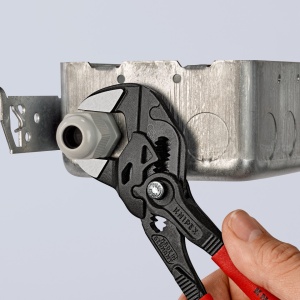 KNIPEX 86 01 180 Cheie de strângere Cleștele-cheie, clește și cheie într-o singură unealtă acoperite cu plastic bonderizat în culoarea gri 180 mm - Img 6