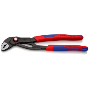 KNIPEX 87 22 250 Cobra® QuickSet Clește high tech pentru pompe de apă cu manşoane suple, multicomponent bonderizat în culoarea gri 250 mm
