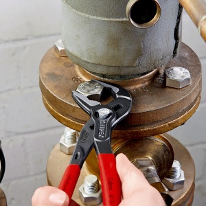 KNIPEX 87 51 250 Cobra® ES Cleşte pentru pompa de apă extra-slim acoperit cu material plastic aderent bonderizat în culoarea gri 250 mm - Img 6