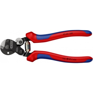 KNIPEX 95 62 160 foarfece de tăiat cabluri de sârmă chiar și pentru cabluri metalice ultrarezistente cu manşoane multicomponent brunat 160 mm - Img 3