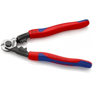 KNIPEX 95 62 190 foarfece de tăiat cabluri de sârmă forjat cu manşoane multicomponent 190 mm - Img 3