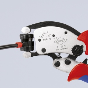 KNIPEX 97 53 19 Twistor T clește de sertizat ferule, cu autoreglaj cu cap de sertizare rotativ cu manşoane multicomponent cromat 200 mm - Img 7
