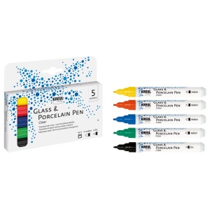 KREUL Glass & Porcelain Pen Clear 5/set - Img 2