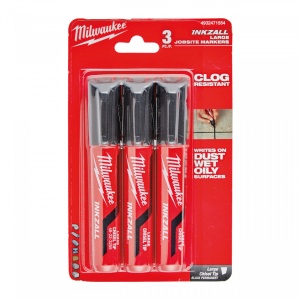Marker INKZALL™ negru cu vârf lat - mărimea L (3pc), pachet 3 buc