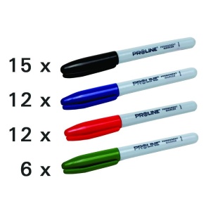 MARKERE LUNGI COLOR (N-15/A-12/R-12/V-6), 45/SET - Img 2