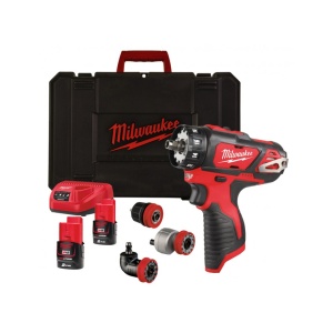 Masina de gaurit multifunctionala cu acumulator Milwaukee M12 BDDX-202C KIT, livrata cu acumulatori, valiza