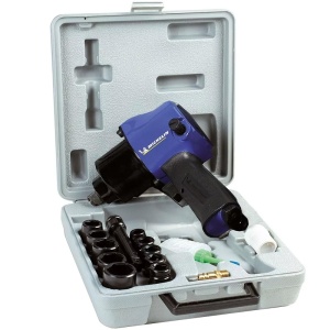 Masina de insurubat cu impact 1/2", max. 650 Nm, forma tip pistol, reversibila, profesionala, cu set chei tubulare Cr-V, Michelin - Img 3