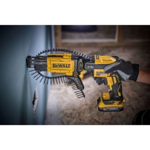 Masina de insurubat pentru gips-carton Dewalt DCF620E1K, cu 1 acumulator POWERSTACK 18V / 1.7 Ah, magazie suruburi si valiza de transport - Img 5