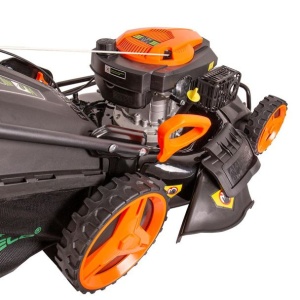 Masina de tuns gazonul pe benzina cu autotractiune Greenfield G-MTG530ARW-TX, 5.36 cp, 196 cmᶟ, 52.5 cm latime lucru, 7 trepte taiere, 70 l sac colector - Img 7