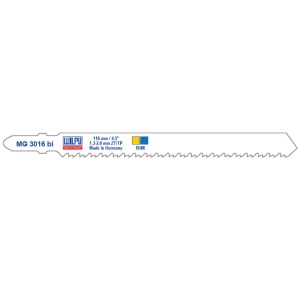 MG 3016 BI Panza Bi-Metal pentru fierastrau vertical, prindere T, pentru lemn cu cuie / 5 bucati, DIM 116 x 9.8 x 1.0 mm