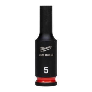 MILWAUKEE, CHEI TUBULARE DE IMPACT SHOCKWAVE™ IMPACT DUTY, 5 MM 1/4" IMPACT SOCKET DEEP - 1 PC - Img 1