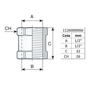 Mufa 1/2" tip 280/10 - Img 3