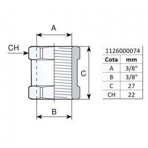 Mufa 3/8" tip 280/8 - Img 3