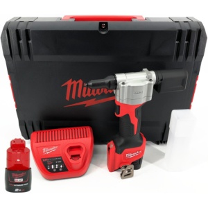 Nituitor cu acumulator Milwaukee M12 BPRT-201X, livrat cu acumulator, valiza