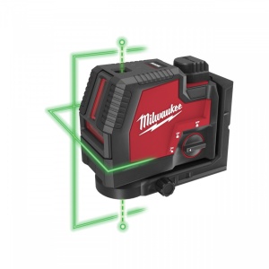 NIVELĂ LASER ÎN CRUCE CU FUNCȚIE DE PLUMB, FASCICUL VERDE, REÎNCĂRCABILĂ REDLITHIUM™ USB L4 CLLP-301C