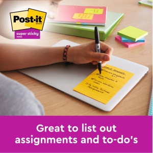 Notes adeziv 102 x 152 mm 100 file neon liniate Post-it 3M - Img 6