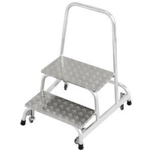 Platforma cu podest si maner frontal, 2 trepte, mobila, inaltime de lucru 2.42m - Img 1