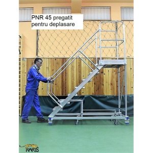 Platforma mobila RARIS, aluminiu, la 45°, Gmax = 200 kg, cu maneta, tip PNR45 - Img 3