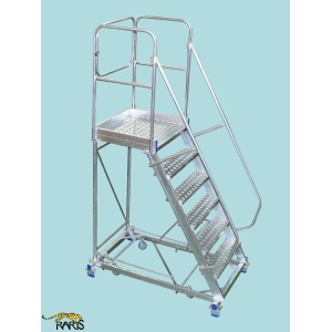 Platforma mobila RARIS, aluminiu, la 60°, cu sistem de ridicare coborare, Gmax=200 kg, tip PNR60 - Img 1