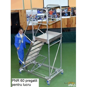 Platforma mobila RARIS, aluminiu, la 60°, cu sistem de ridicare coborare, Gmax=200 kg, tip PNR60 - Img 5